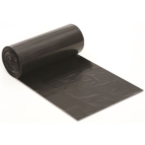 Can Liner, Low Density, 40x46, Black, 1.3 Mil, 4 Rolls, Fits 40-45 Gallon